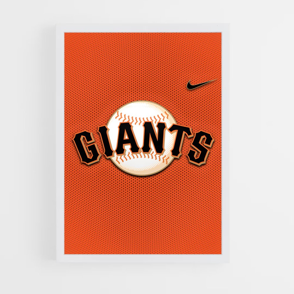Poster Giants en Orange – affiche Baseball (vue 3)